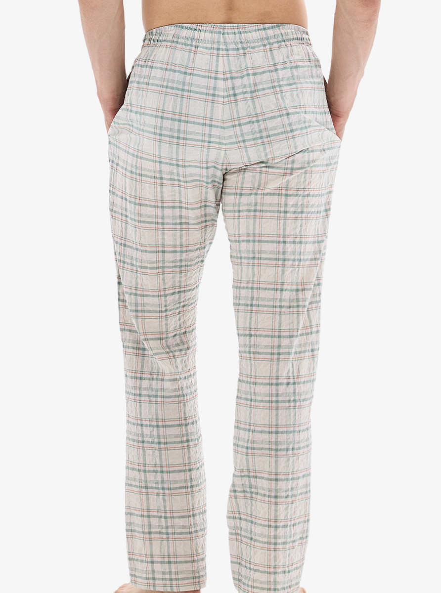 Erkek Pijama Takımı 40889 - Ekose Desenli - 5