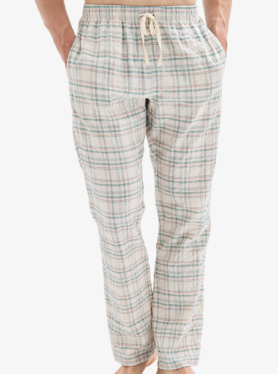 Erkek Pijama Takımı 40889 - Ekose Desenli - 4