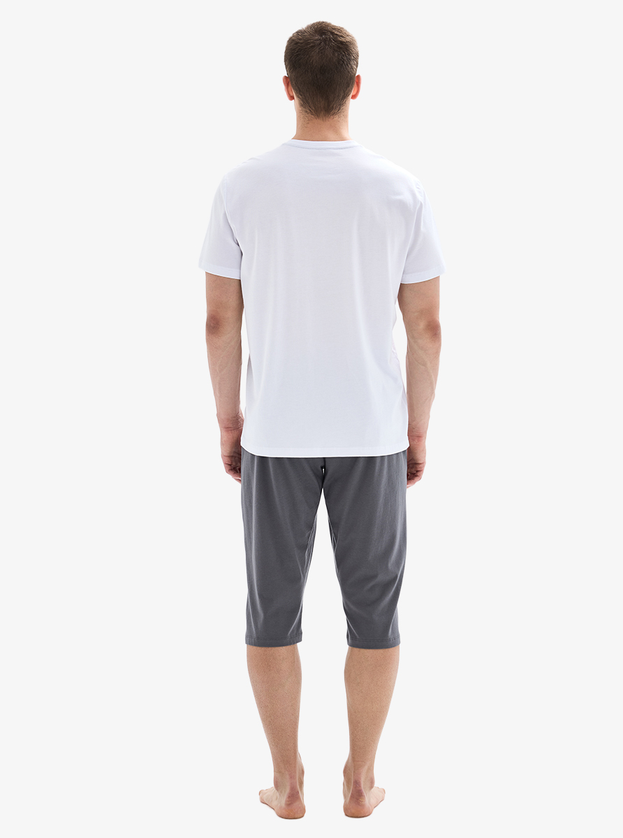 Erkek Pijama Takımı 40893 - Beyaz - 2