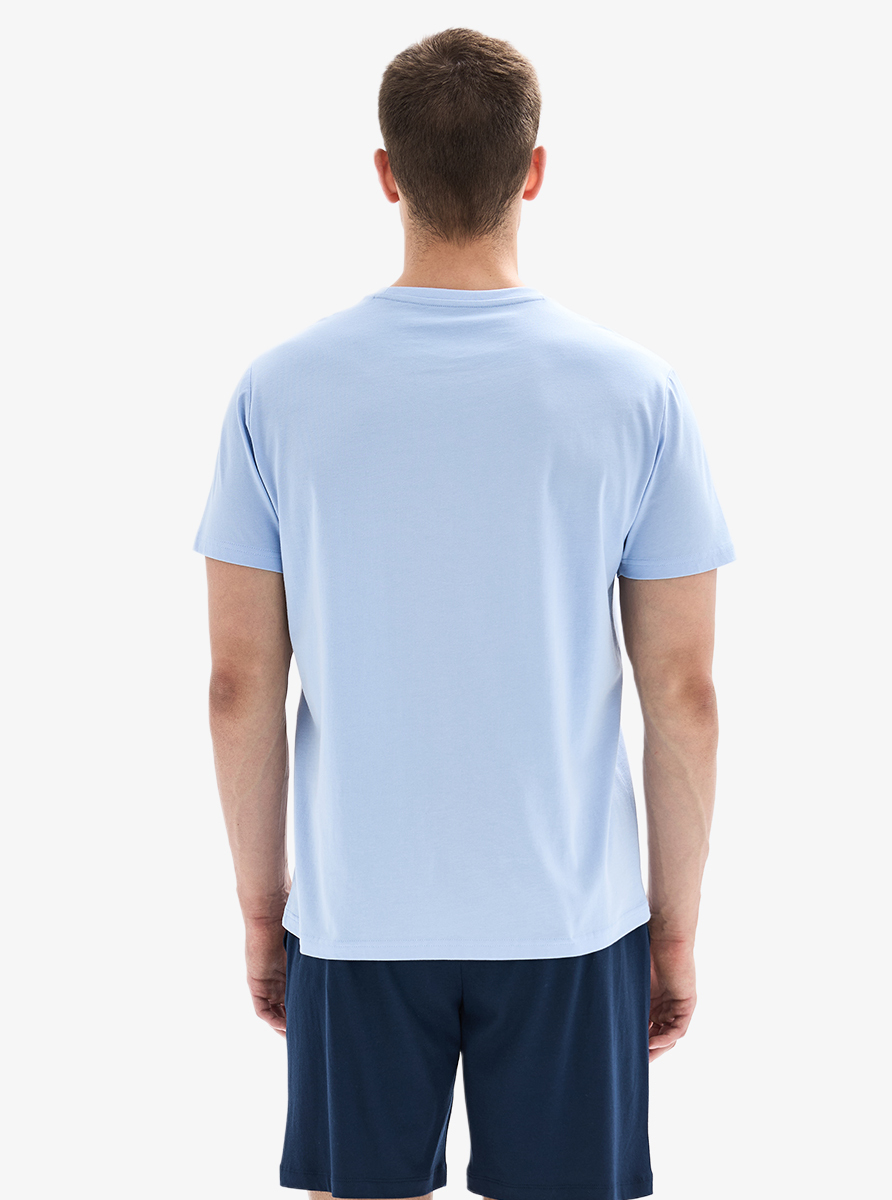 Erkek Pijama Takımı 40899 - Mavi - 2