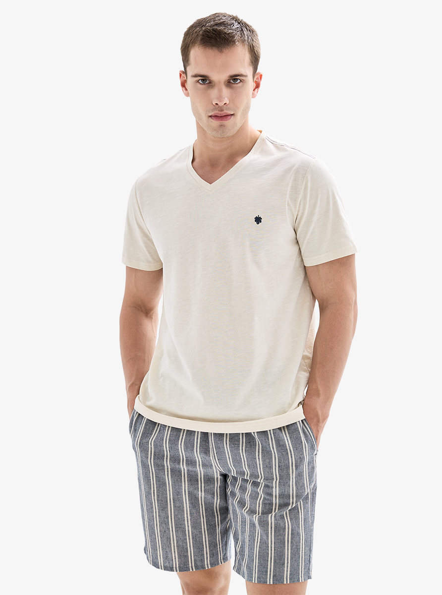 Erkek Pijama Takımı 40901 - Krem