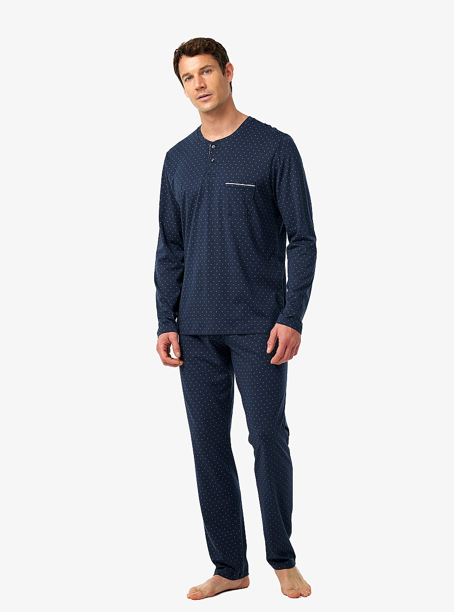 Erkek Pijama Takımı 40960 - Lacivert