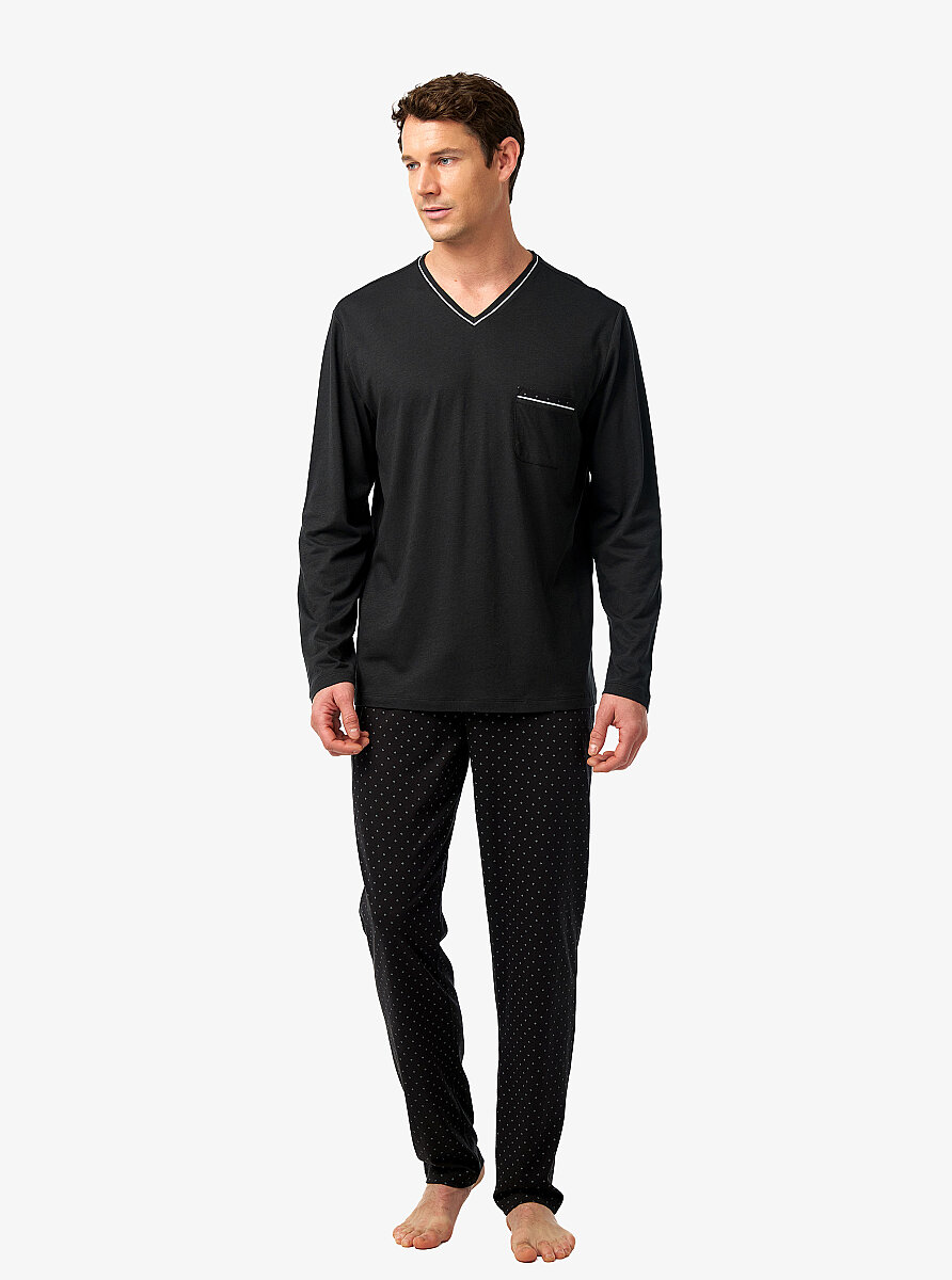 Erkek Pijama Takımı 40966 - Siyah - Blackspade