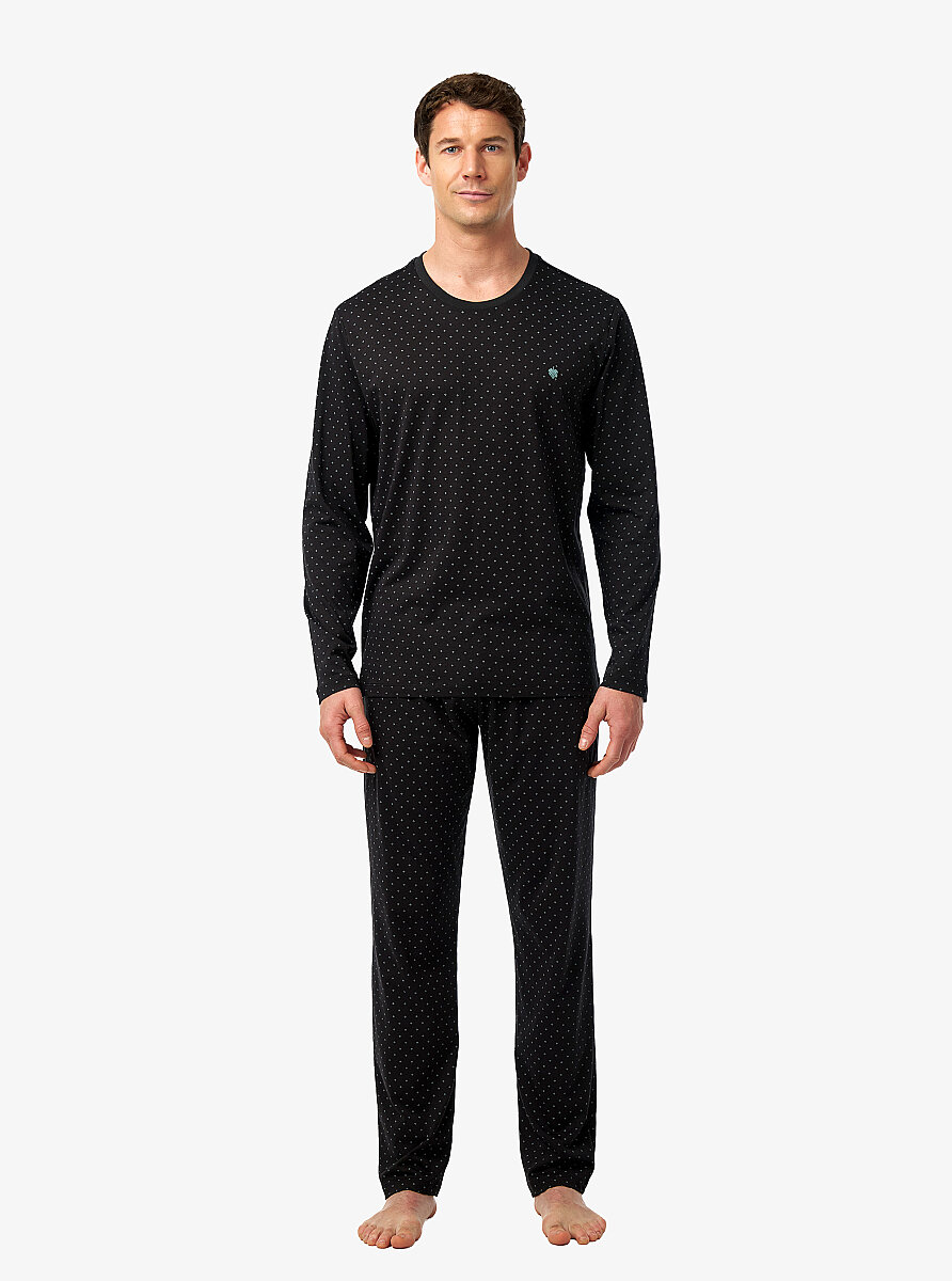 Erkek Pijama Takımı 40968 - Siyah - 5