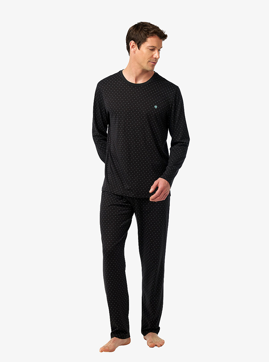 Erkek Pijama Takımı 40968 - Siyah - 4