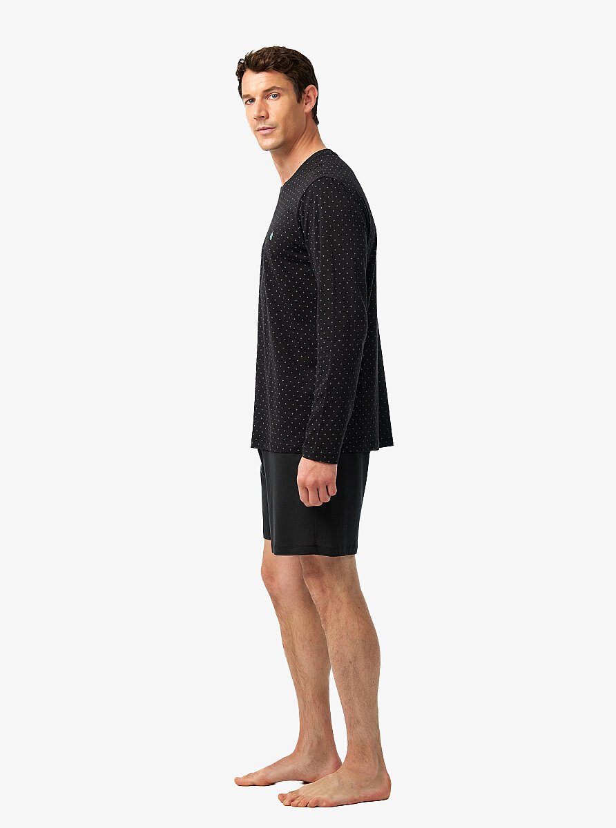 Erkek Pijama Takımı 40968 - Siyah - 3