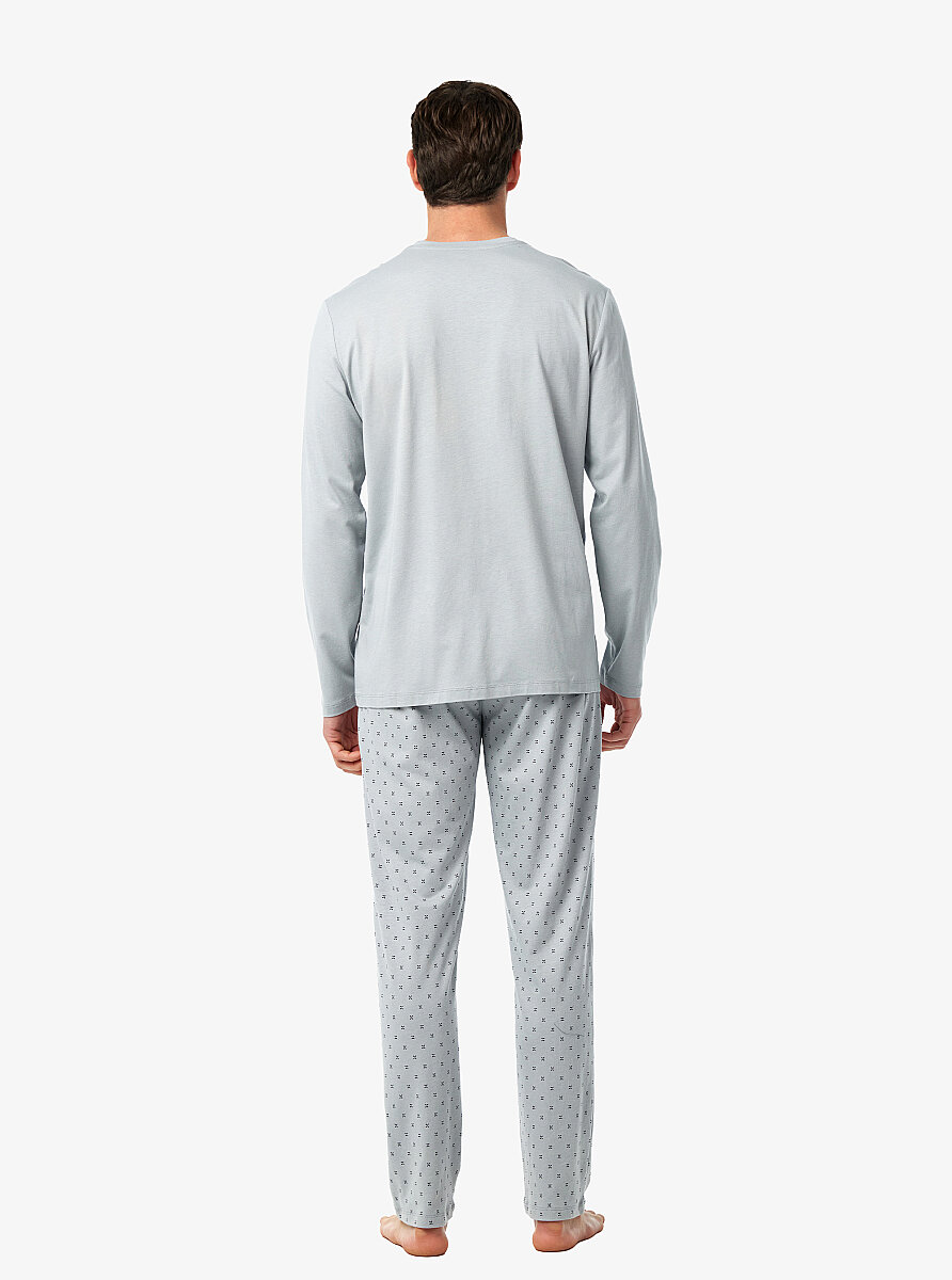 Erkek Pijama Takımı 40971 - Gri - 3
