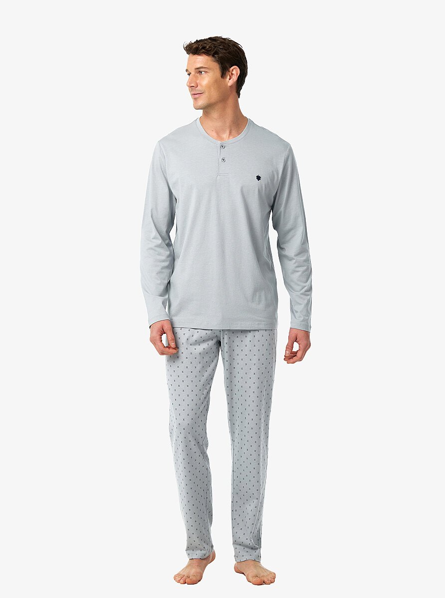 Erkek Pijama Takımı 40971 - Gri