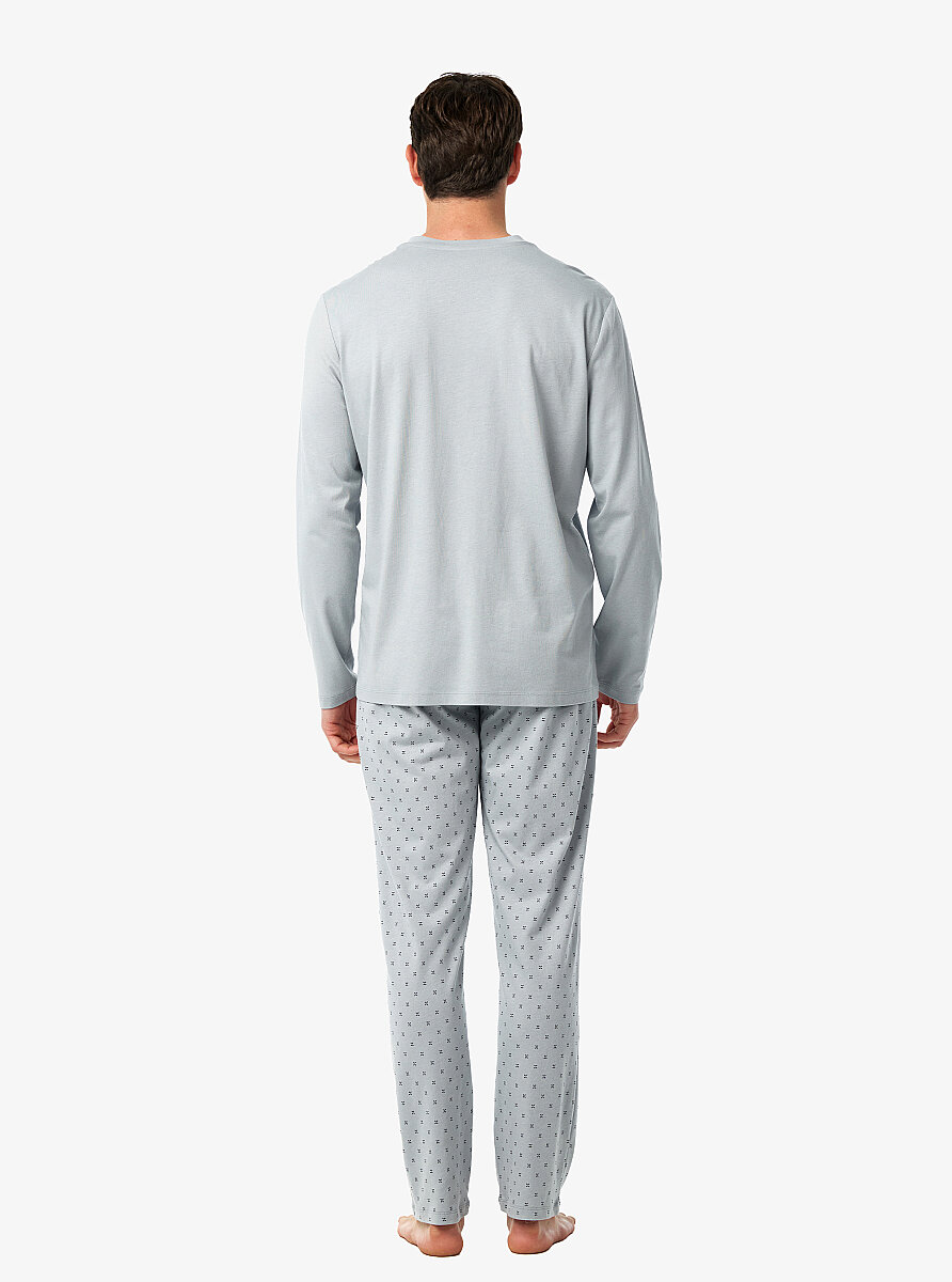 Erkek Pijama Takımı 40973 - Gri - Blackspade (1)