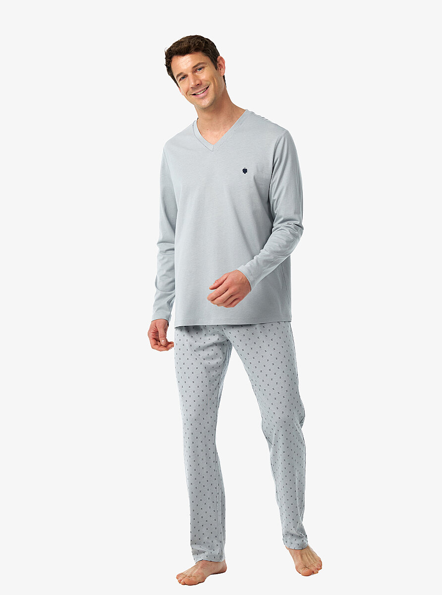 Erkek Pijama Takımı 40973 - Gri - 3