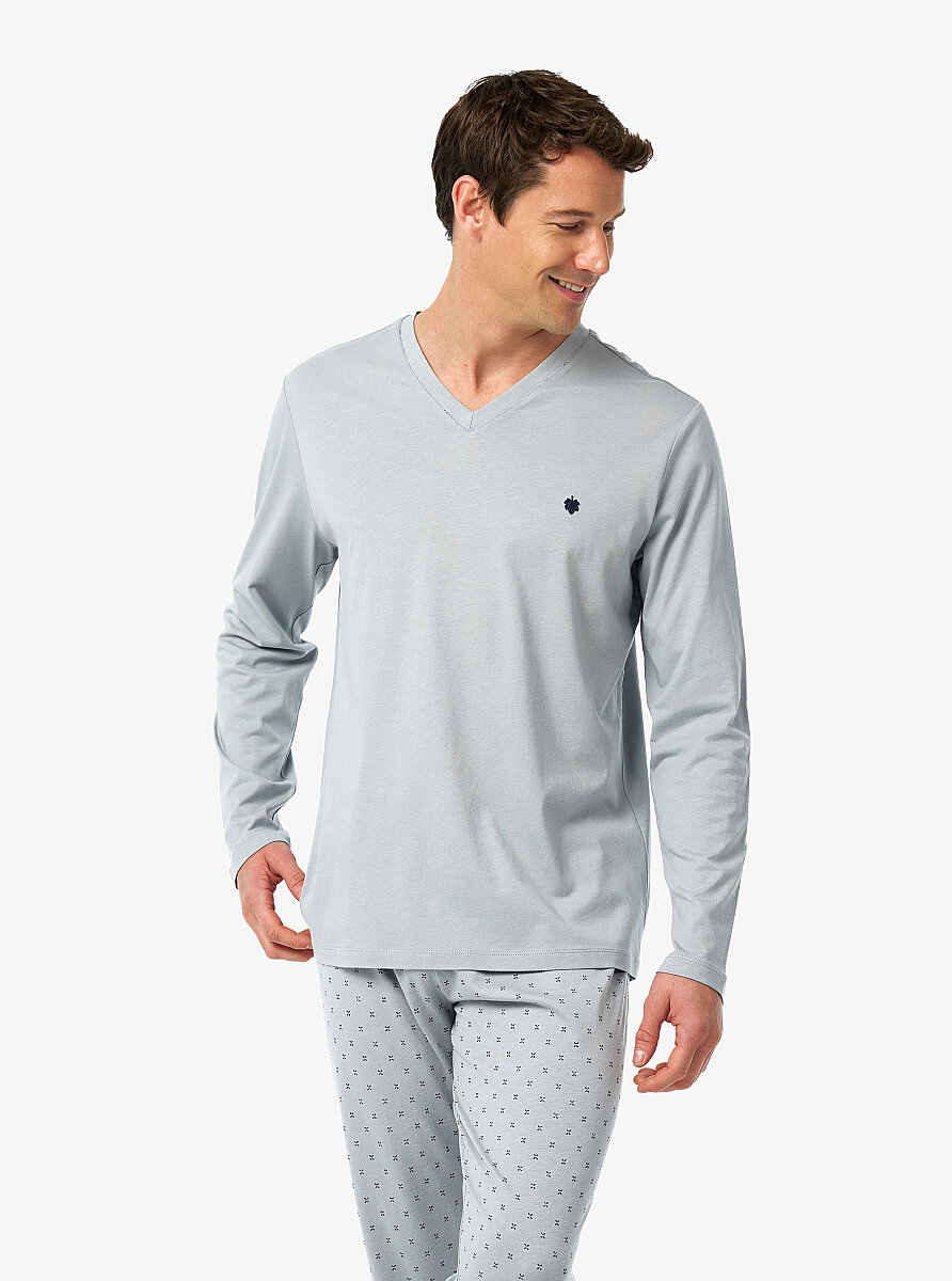 Erkek Pijama Takımı 40973 - Gri - 4