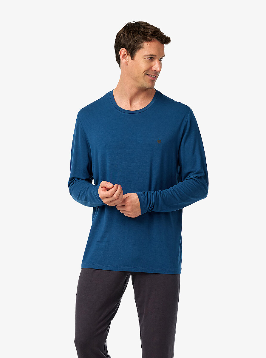 Erkek Pijama Takımı 40974 - Mavi - 4