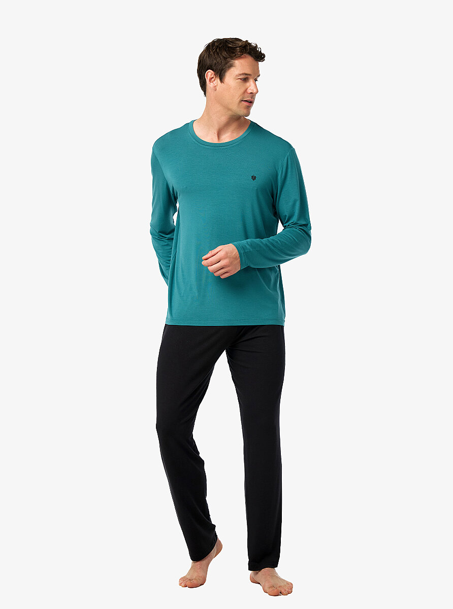 Erkek Pijama Takımı 40974 - Yeşil - 3