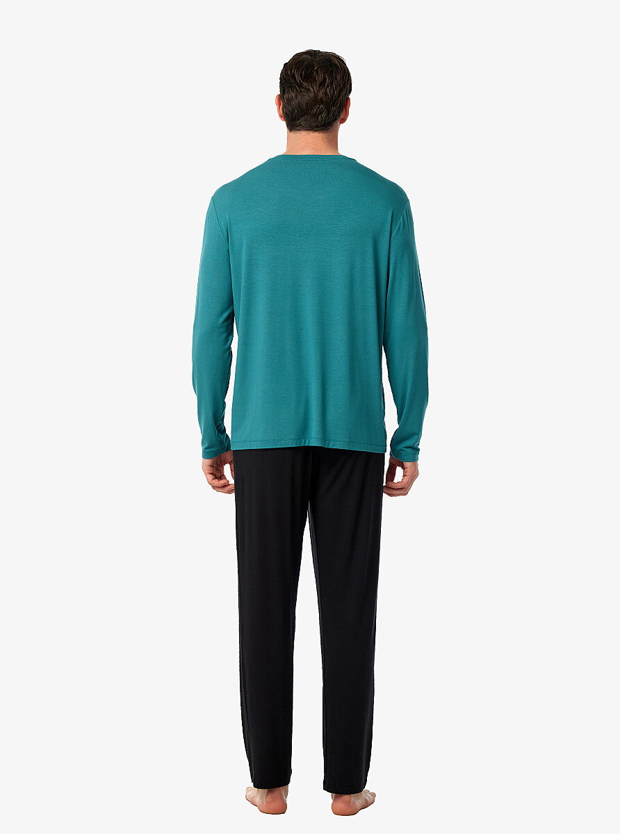 Erkek Pijama Takımı 40974 - Yeşil - 2
