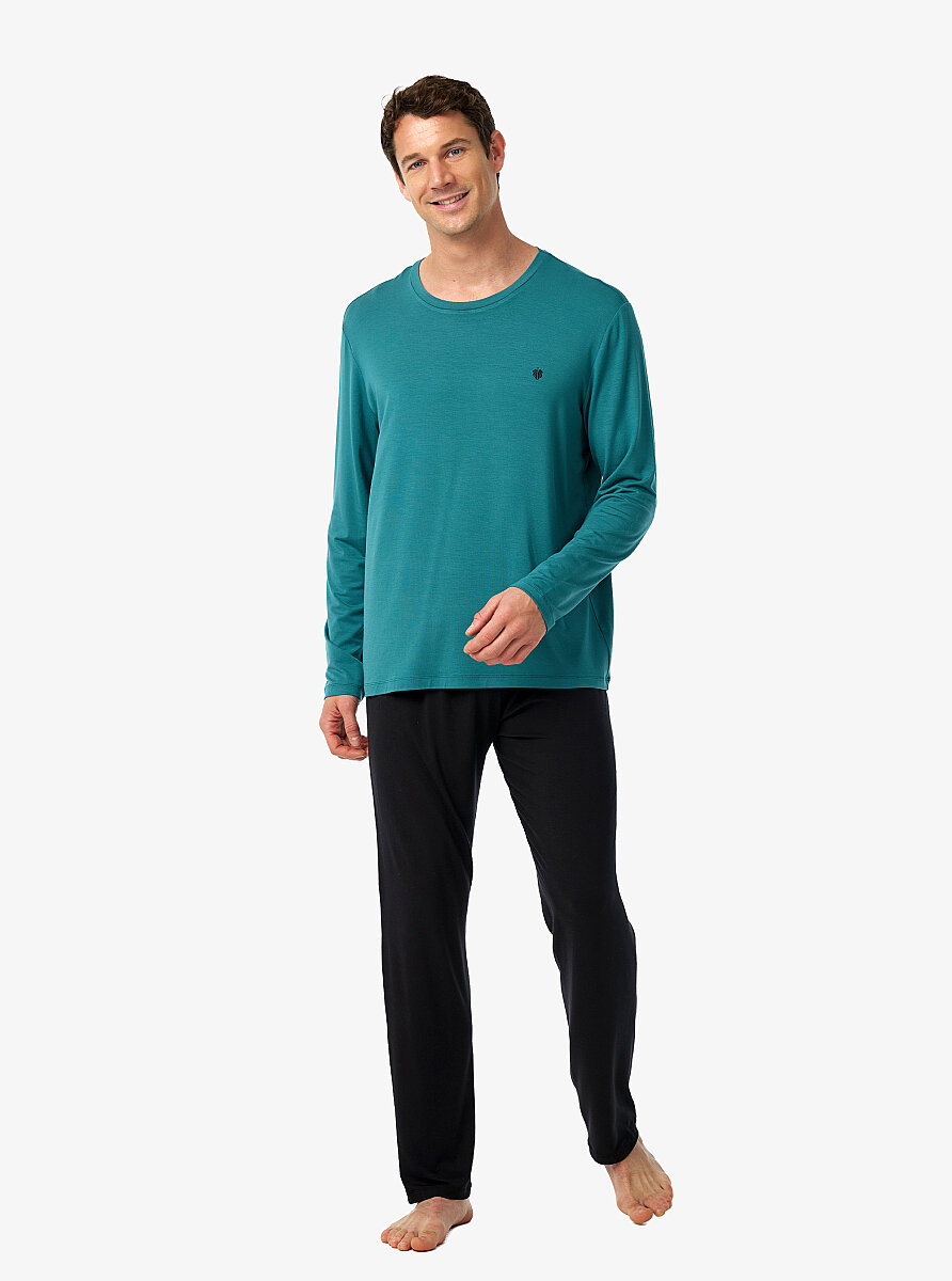 Erkek Pijama Takımı 40974 - Yeşil - 1