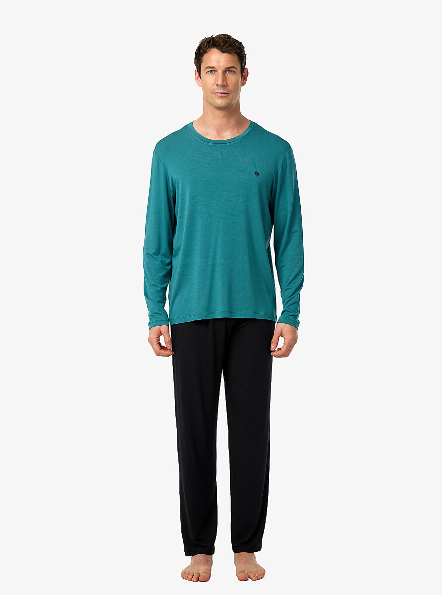 Erkek Pijama Takımı 40974 - Yeşil - 4