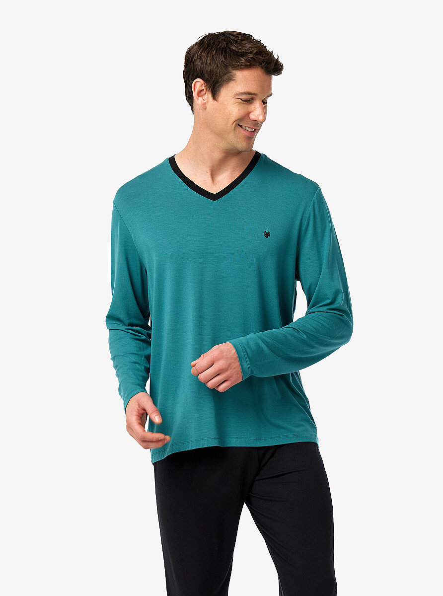 Erkek Pijama Takımı 40975 - Yeşil - 5