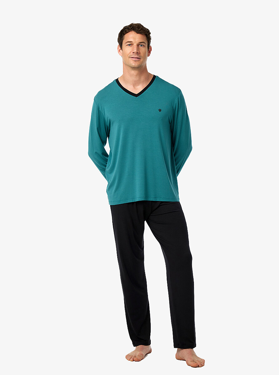 Erkek Pijama Takımı 40975 - Yeşil - 1