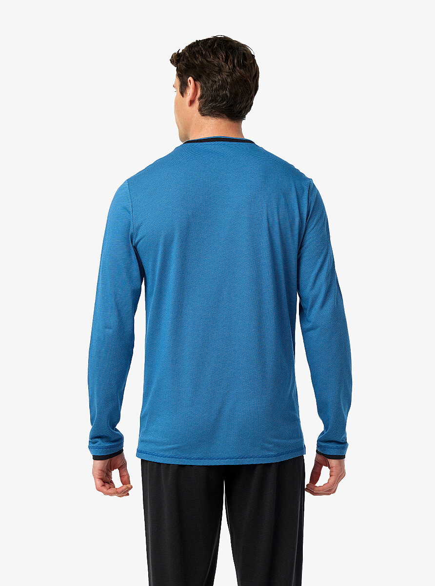 Erkek Pijama Takımı 40976 - Mavi - 6
