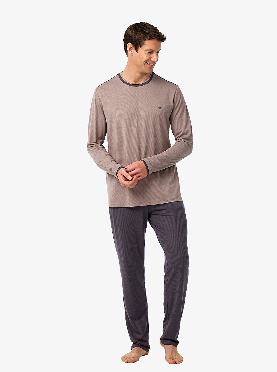 Erkek Pijama Takımı 40976 - Vizon - 3