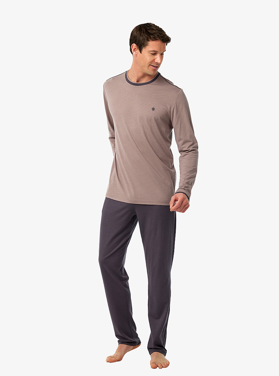 Erkek Pijama Takımı 40976 - Vizon - 4