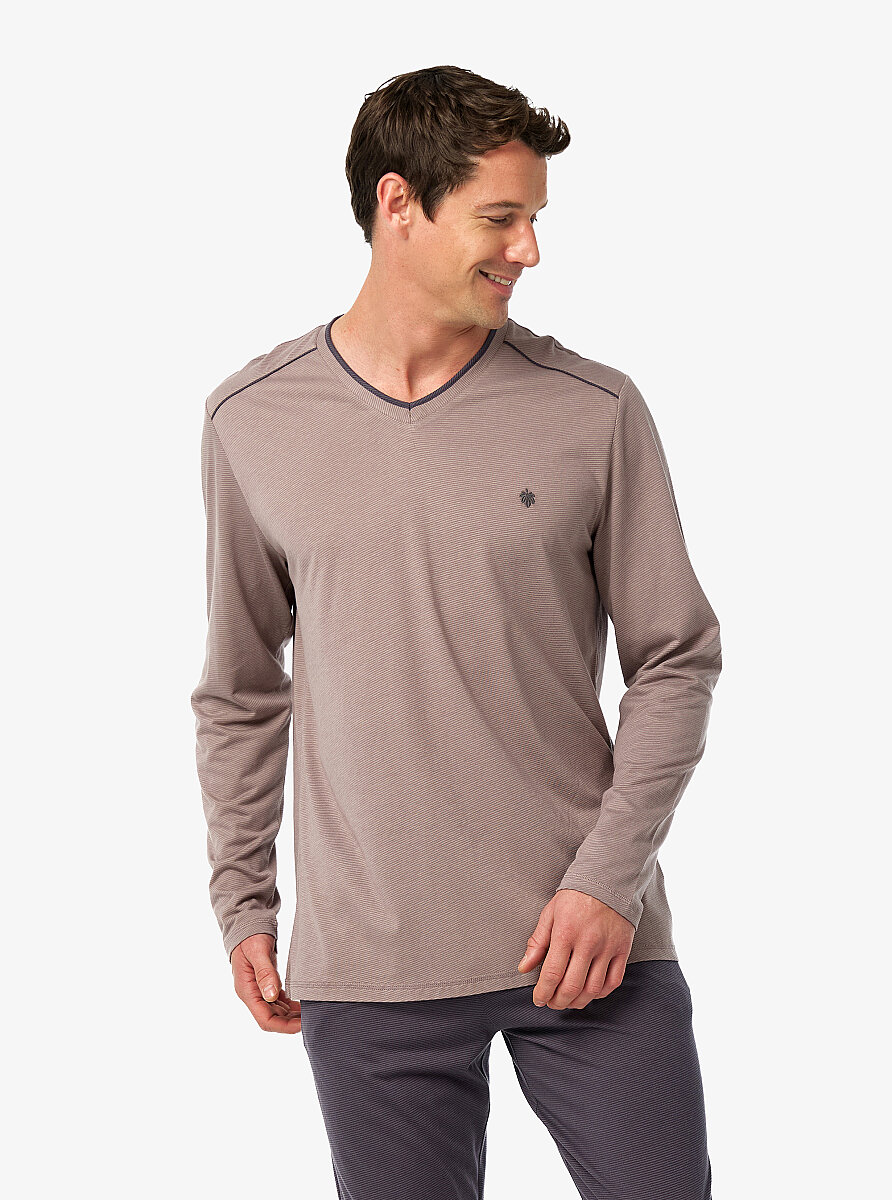 Erkek Pijama Takımı 40977 - Vizon - 5