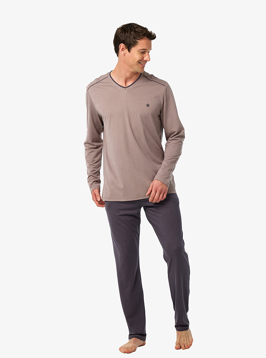 Erkek Pijama Takımı 40977 - Vizon - Blackspade (1)