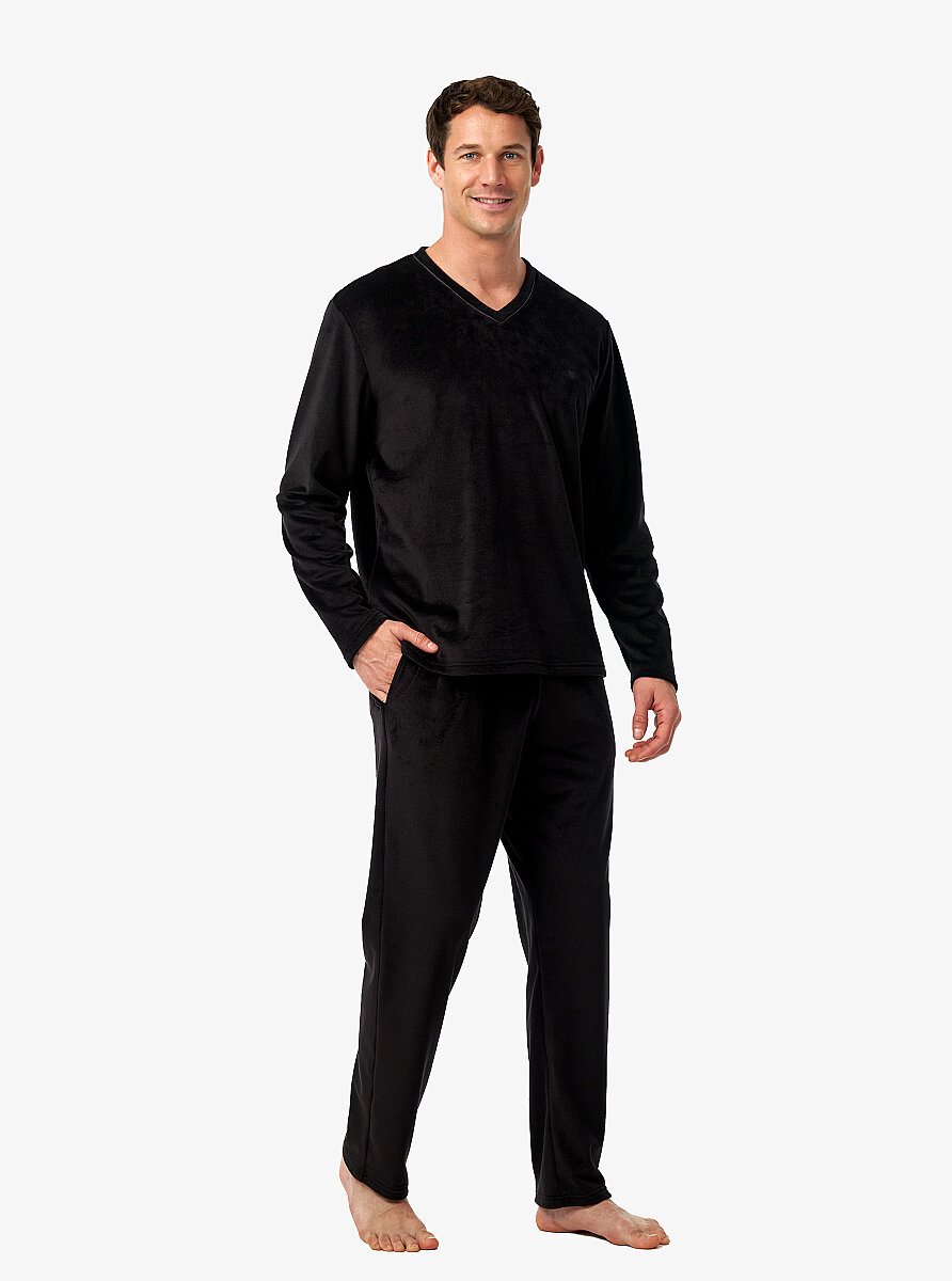 Erkek Pijama Takımı 40982 - Siyah - 4