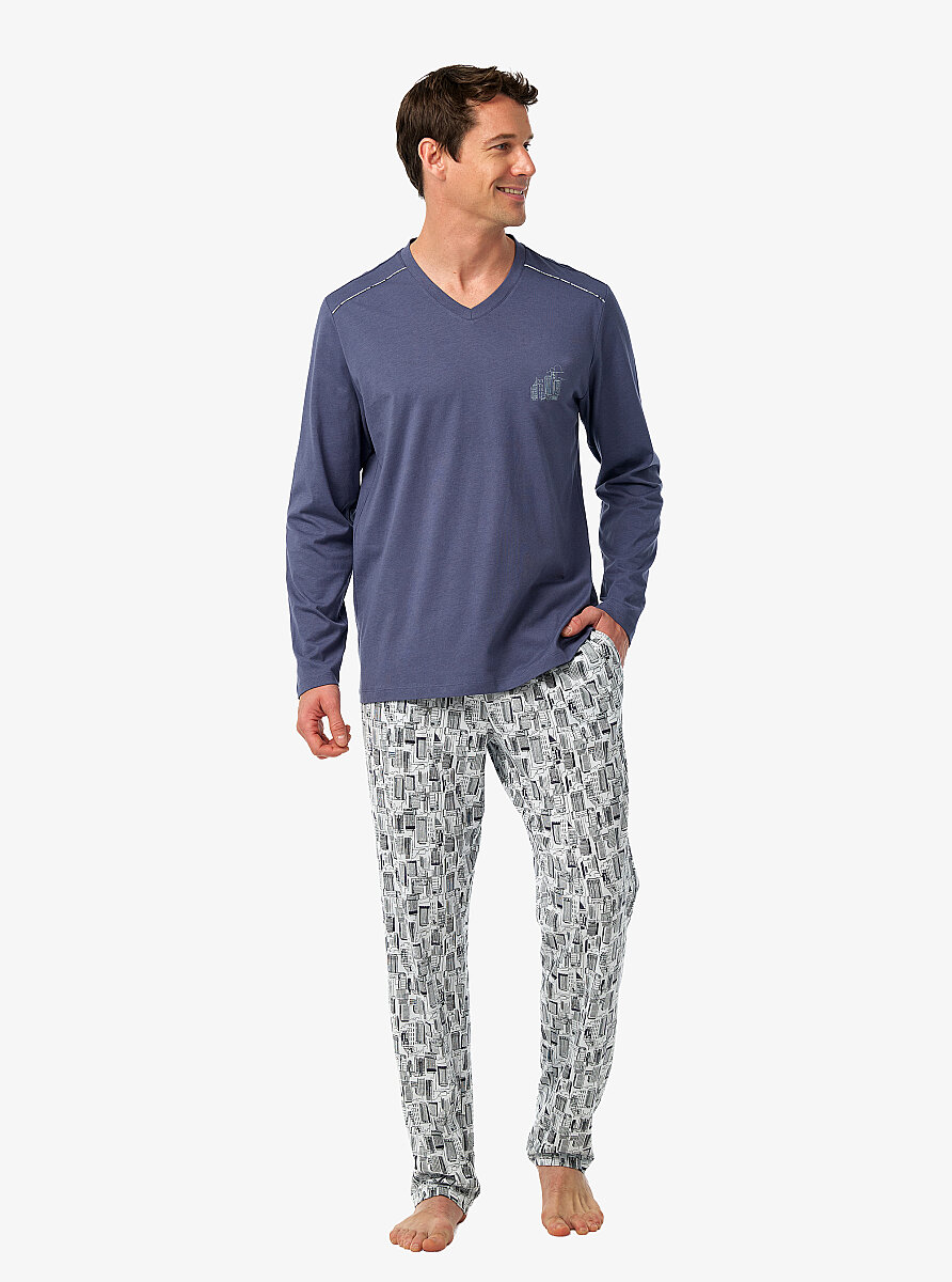 Erkek Pijama Takımı 40994 - İndigo - 6