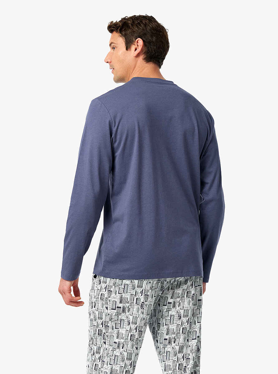 Erkek Pijama Takımı 40994 - İndigo - 2