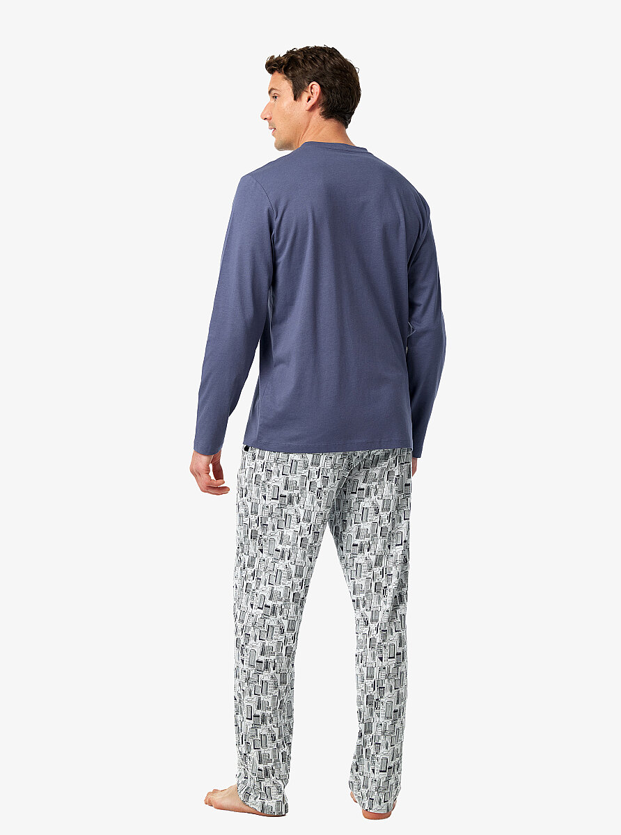 Erkek Pijama Takımı 40994 - İndigo - 4