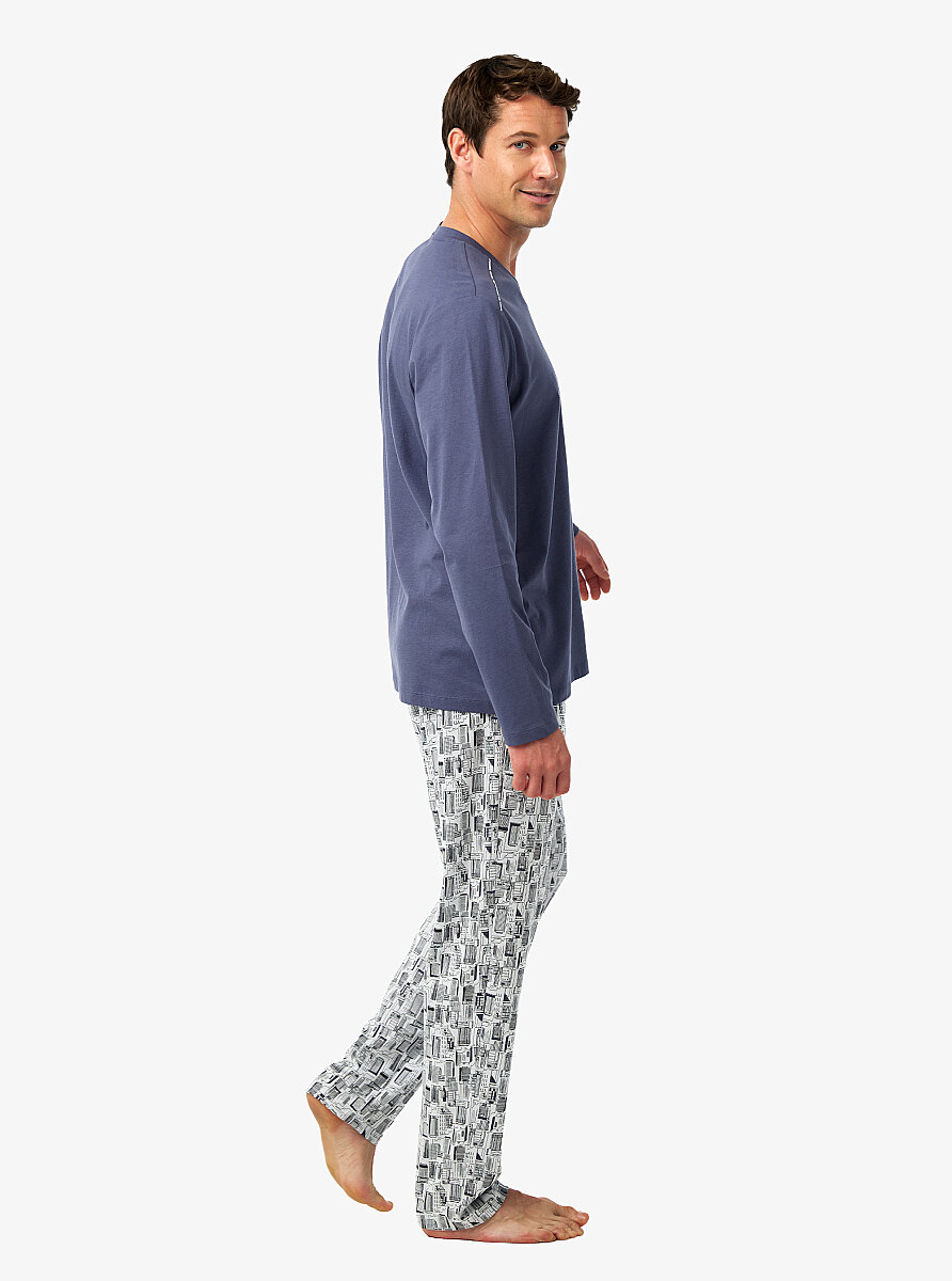 Erkek Pijama Takımı 40994 - İndigo - 5