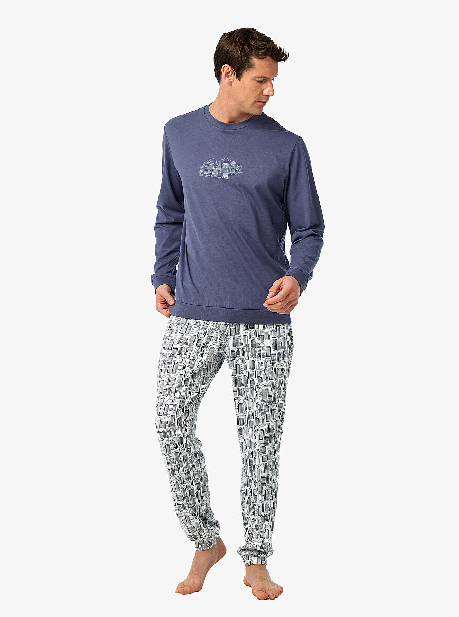 Erkek Pijama Takımı 40995 - İndigo - 3
