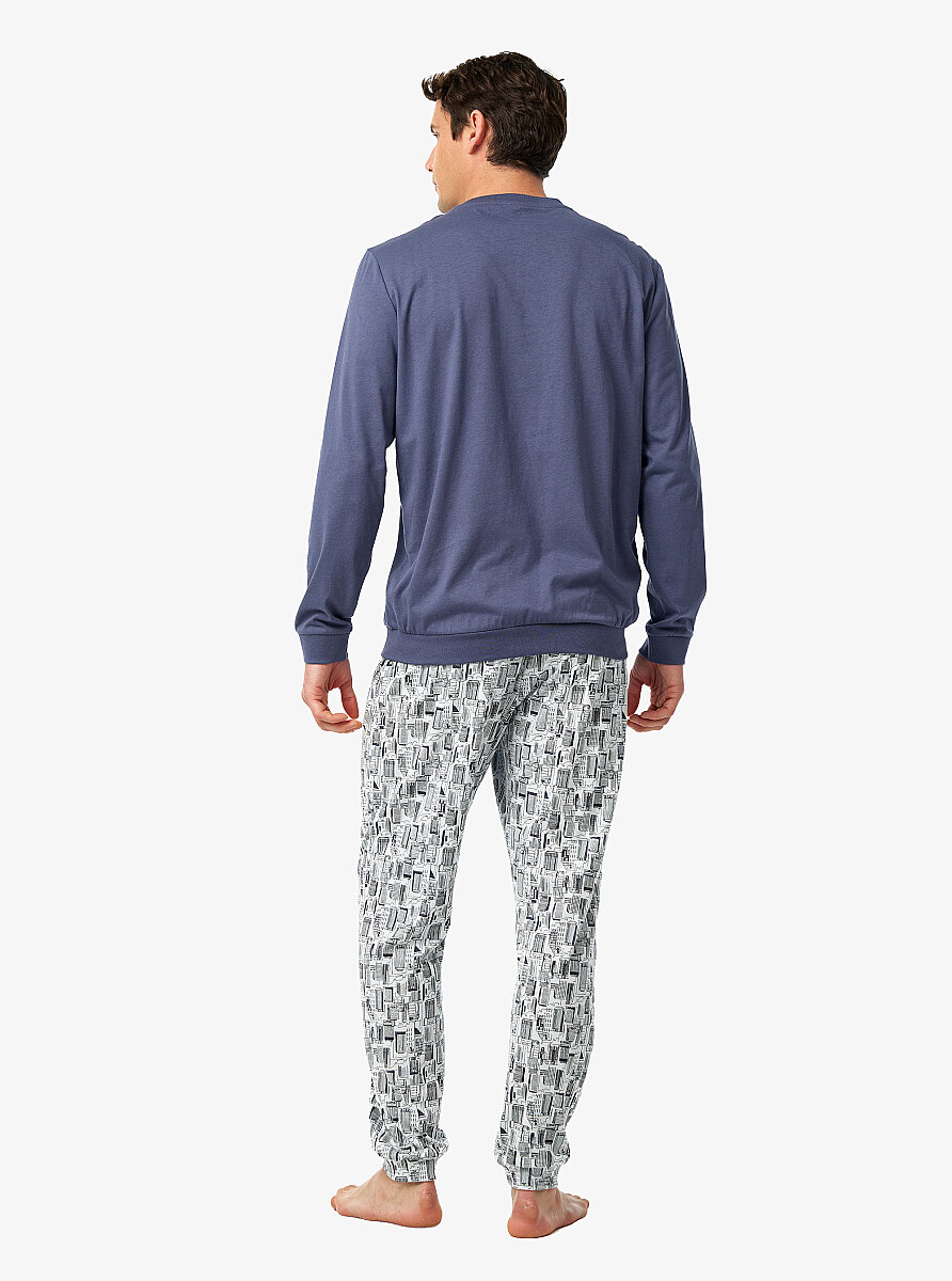 Erkek Pijama Takımı 40995 - İndigo - 4