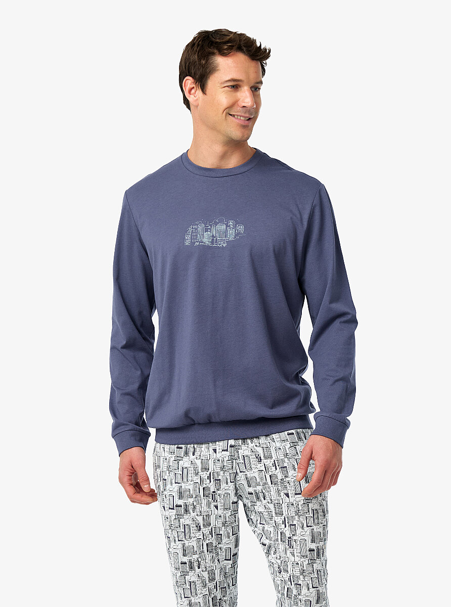Erkek Pijama Takımı 40995 - İndigo - Blackspade