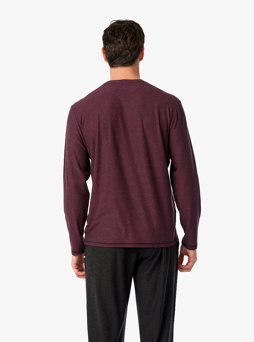 Erkek Pijama Takımı 40997 - Mürdüm - 4