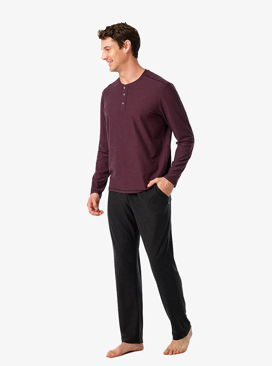 Erkek Pijama Takımı 40997 - Mürdüm - Blackspade