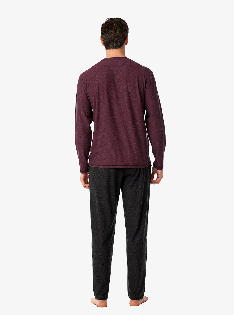 Erkek Pijama Takımı 40997 - Mürdüm - Blackspade (1)