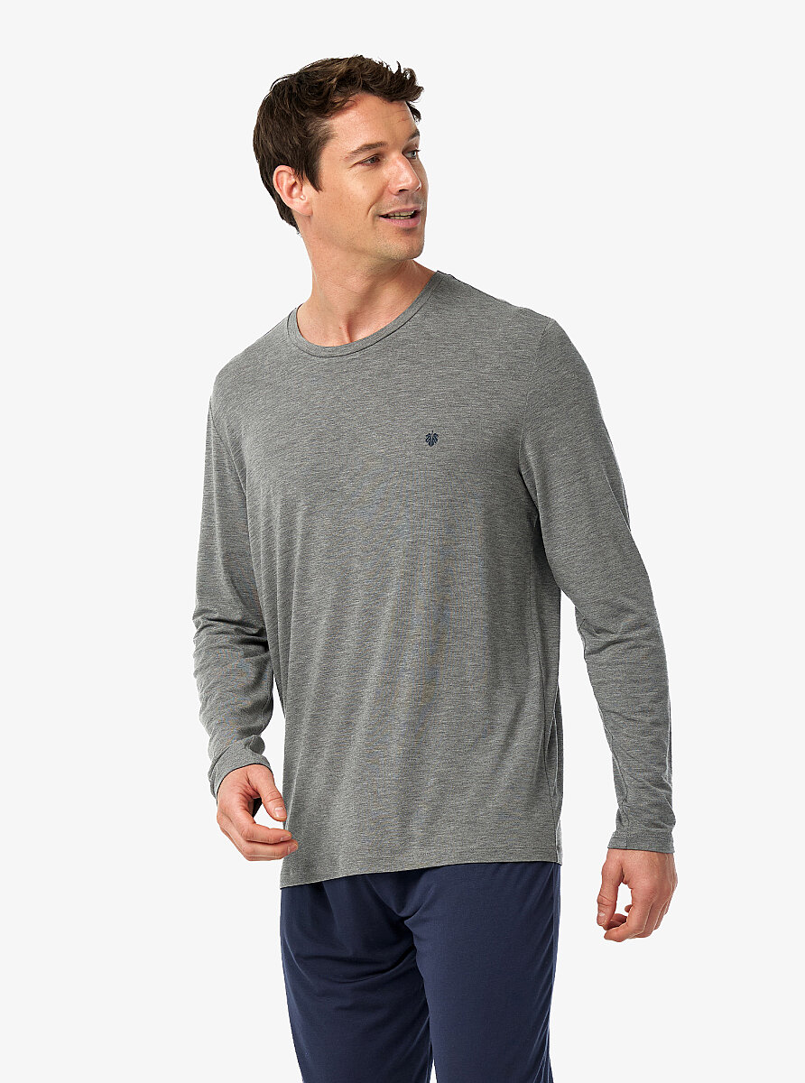 Erkek Pijama Takımı 41043 - Gri Melanj - 4