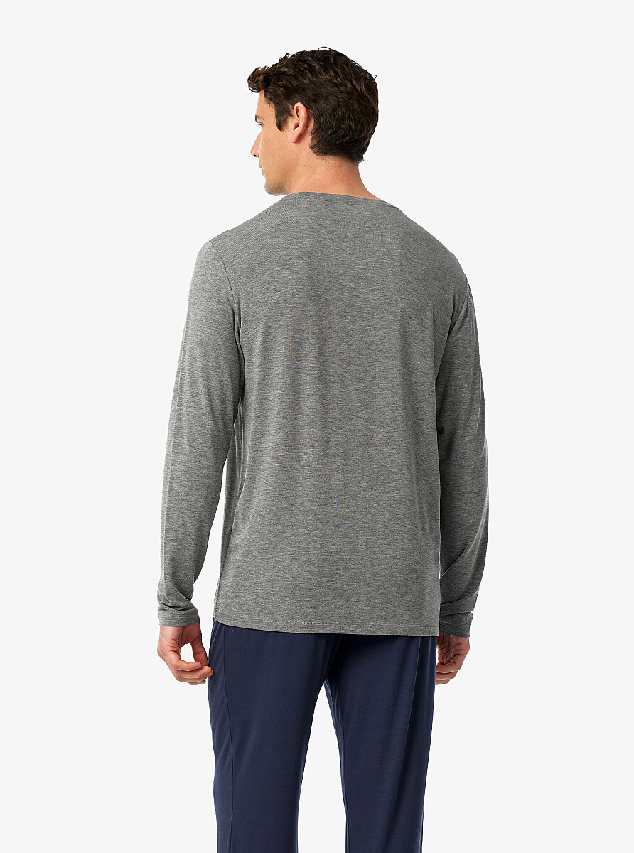 Erkek Pijama Takımı 41043 - Gri Melanj - 5