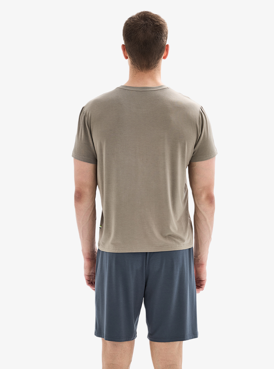 Erkek Pijama Takımı Şortlu 40884 - Yeşil - 2