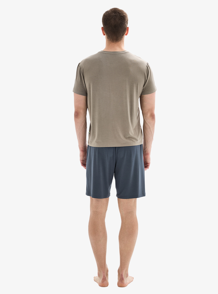 Erkek Pijama Takımı Şortlu 40884 - Yeşil - 4