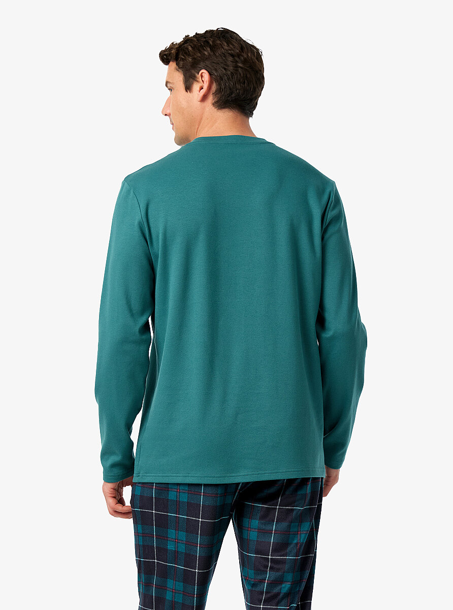 Erkek Polar Pijama Takımı 40978 - Yeşil - 4