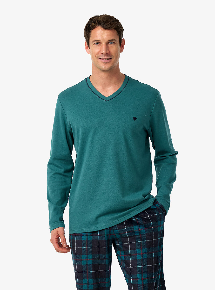 Erkek Polar Pijama Takımı 40978 - Yeşil - 3
