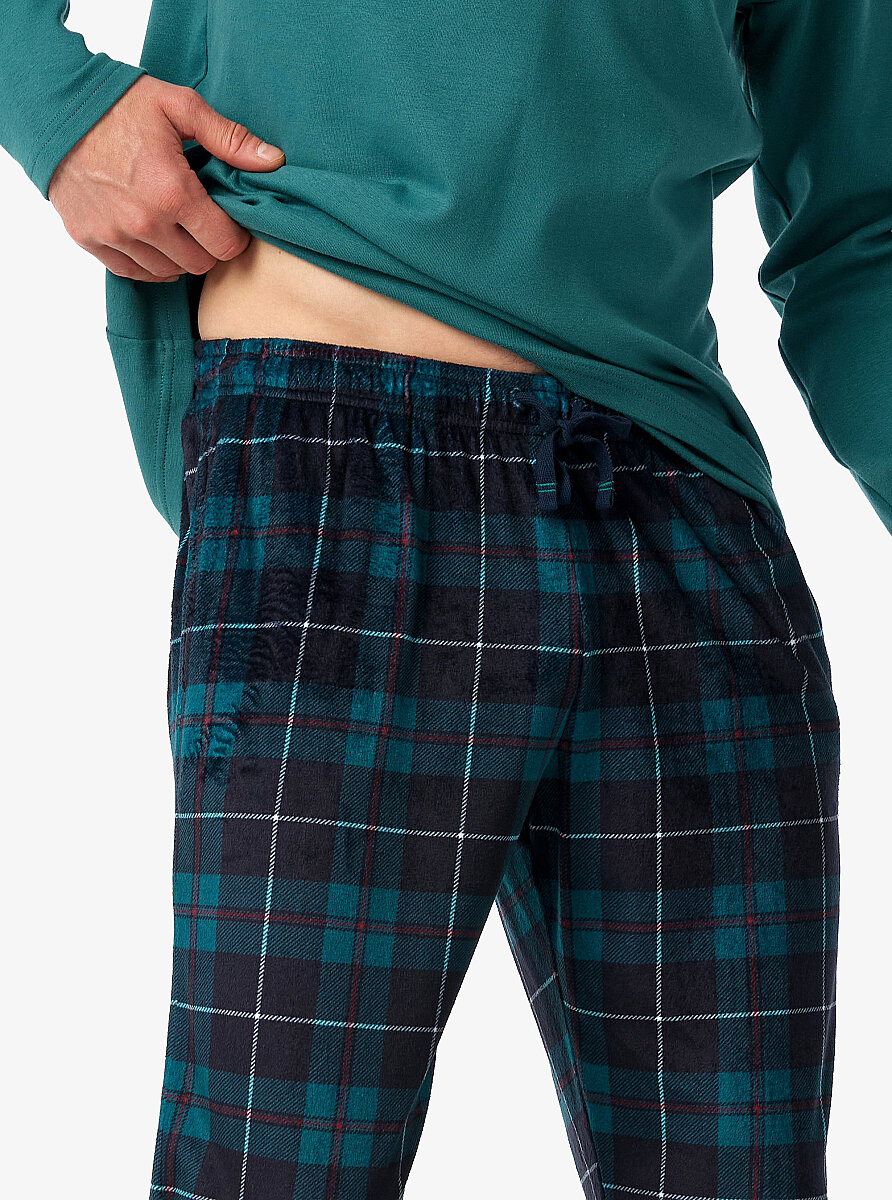 Erkek Polar Pijama Takımı 40978 - Yeşil - 5