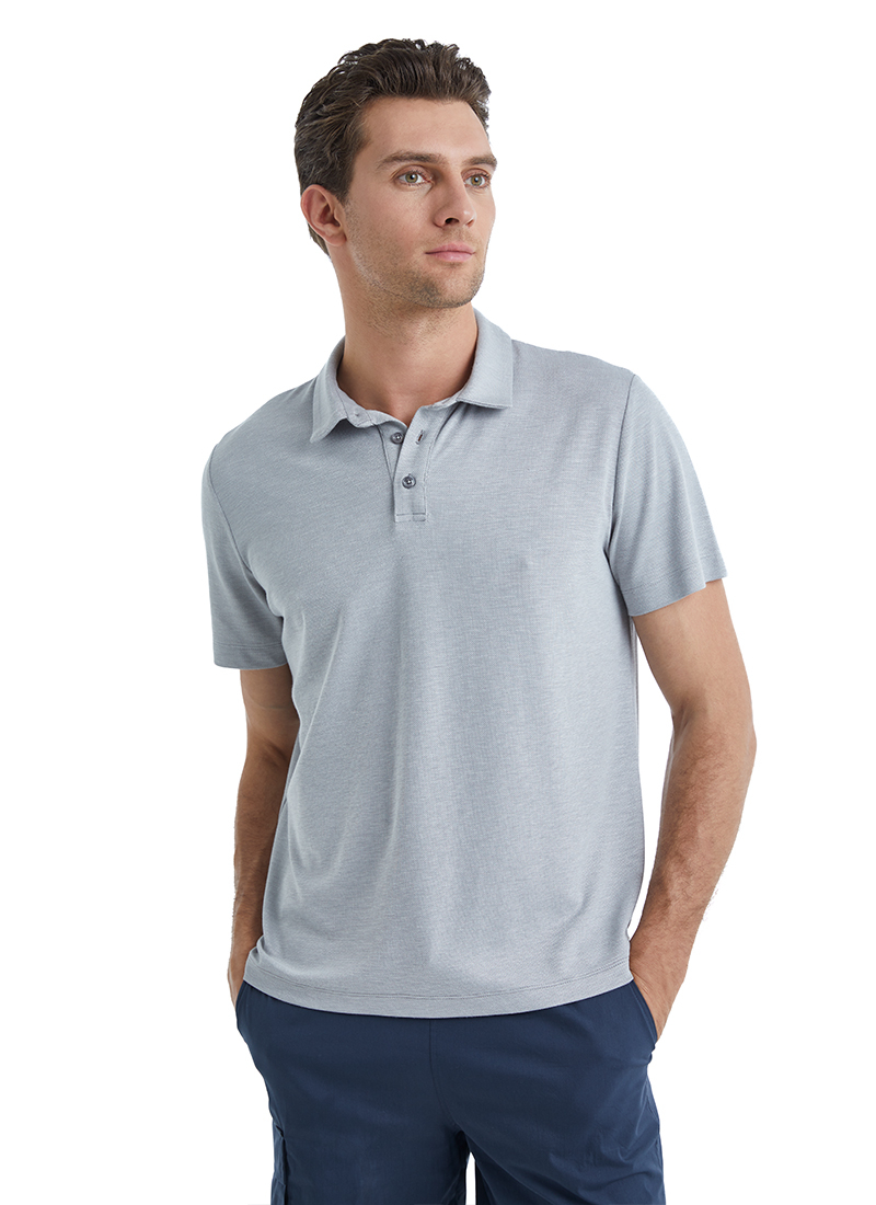 Erkek Polo T-Shirt 40509 - Gri - 4