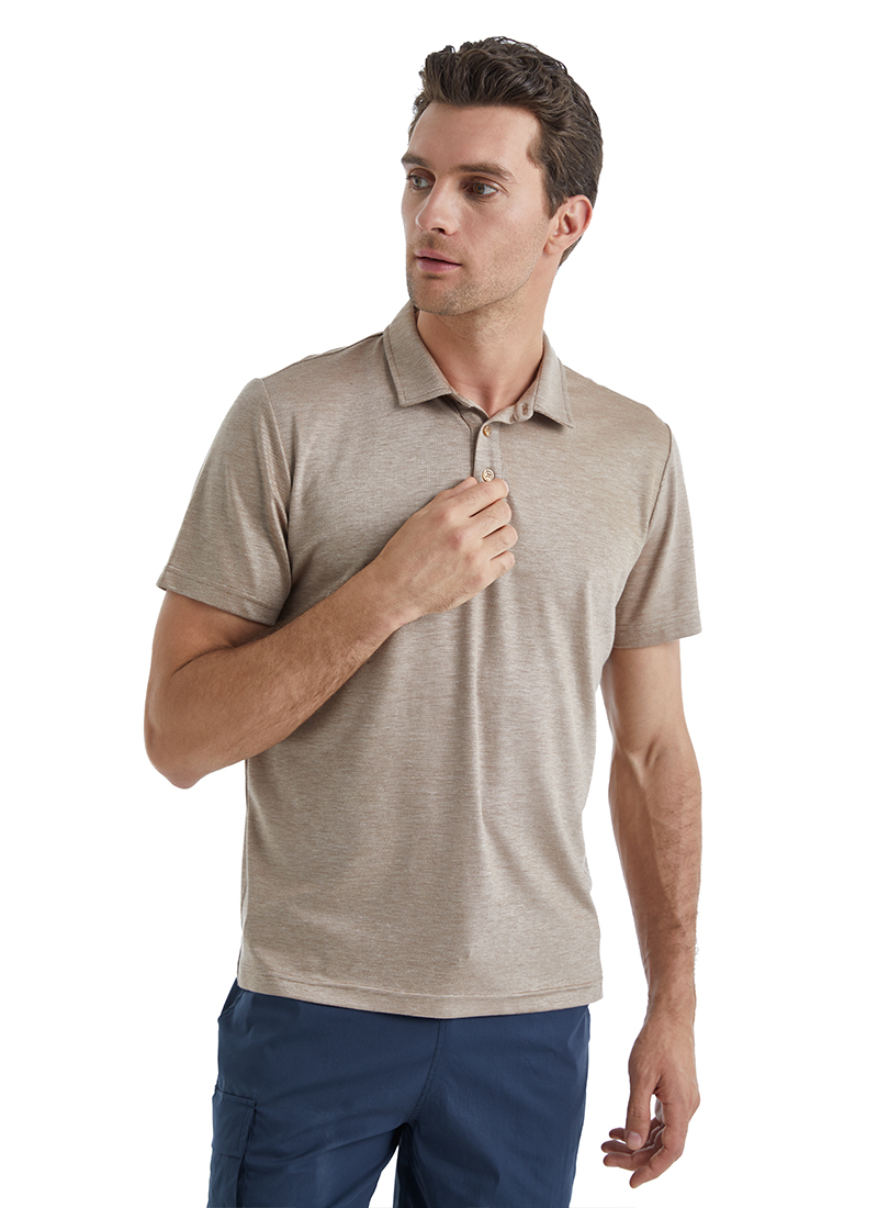Erkek Polo T-Shirt 40509 - Kahverengi - 5