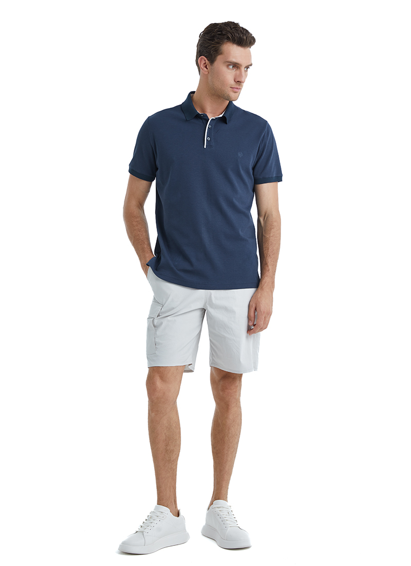 Erkek Polo T-Shirt 40527 - Lacivert - Blackspade