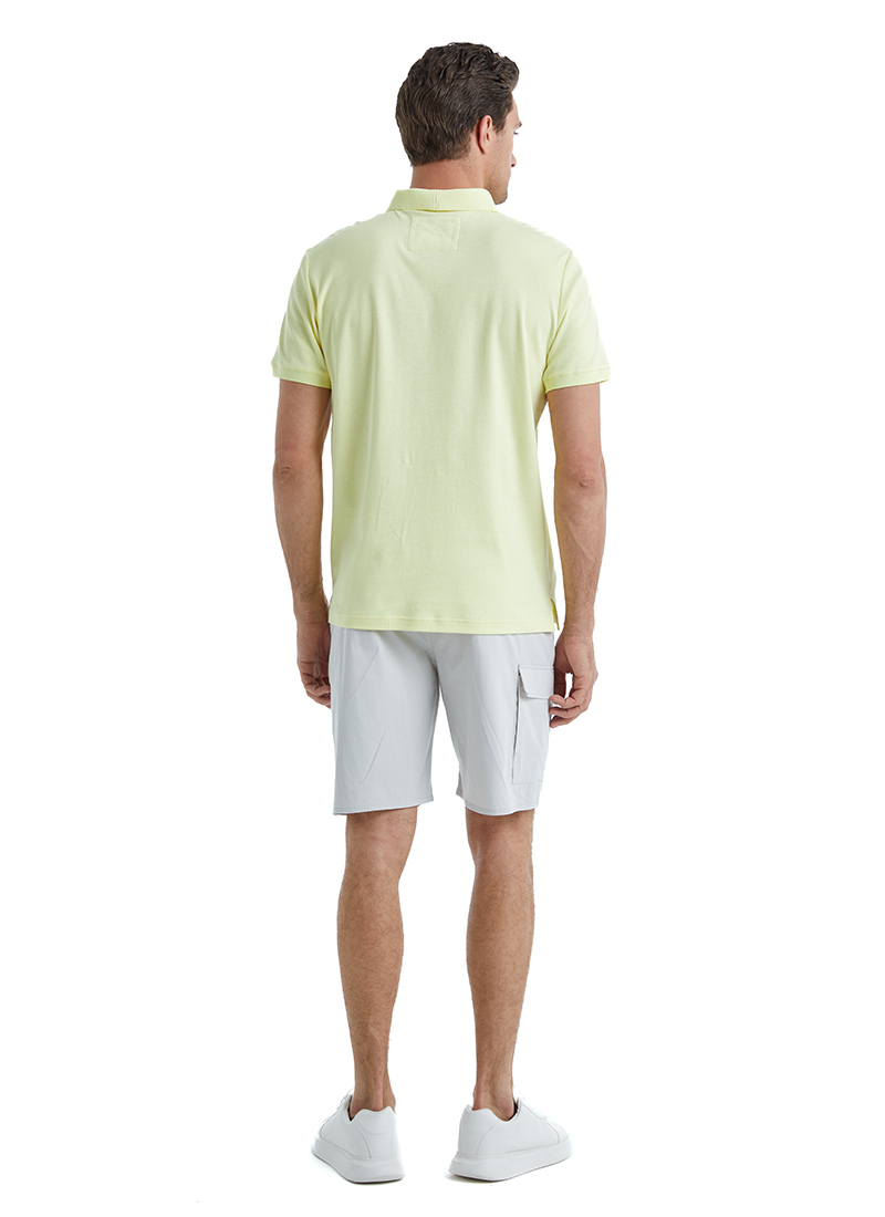 Erkek Polo T-Shirt 40527 - Sarı - Blackspade (1)
