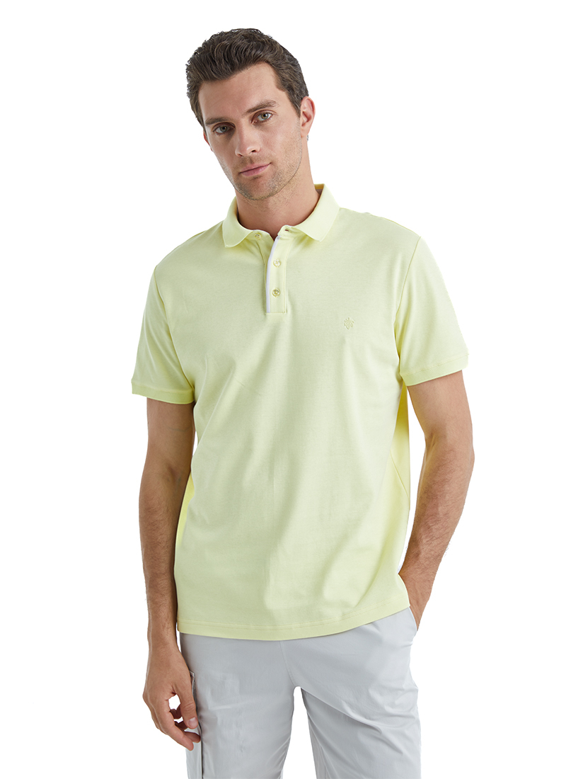 Erkek Polo T-Shirt 40527 - Sarı - 4
